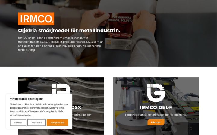 Screenshot of irmco.se