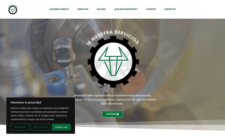 Screenshot of irmedefraservicios.com.mx