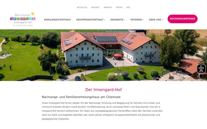 Screenshot of irmengard-hof.de