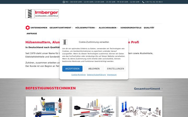Screenshot of irnberger.de