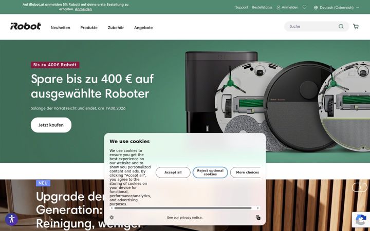 Screenshot of irobot.at