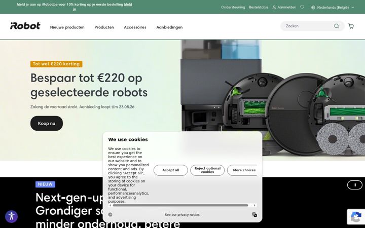 Screenshot of irobot.be