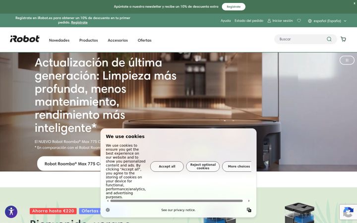 Screenshot of irobot.es