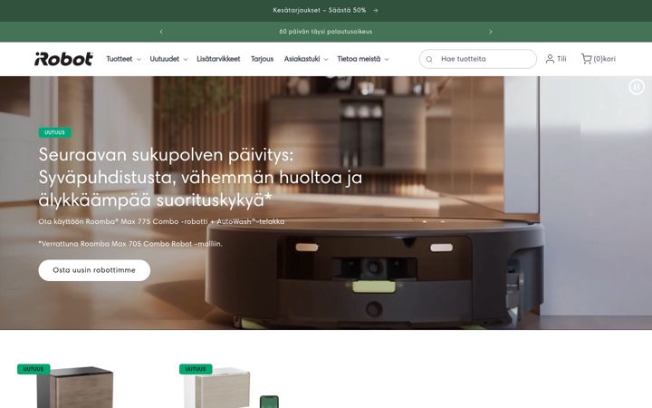 Screenshot of irobot.fi