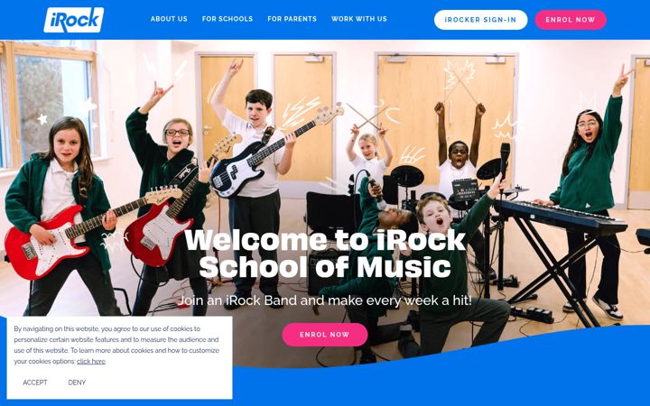 Screenshot of irockschool.com