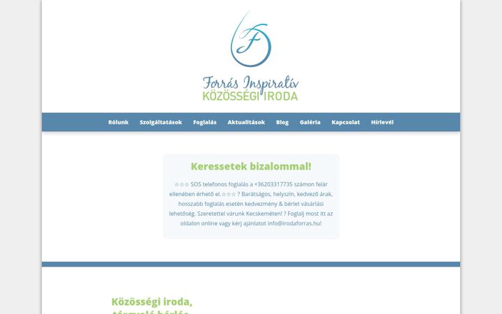 Screenshot di irodaforras.hu