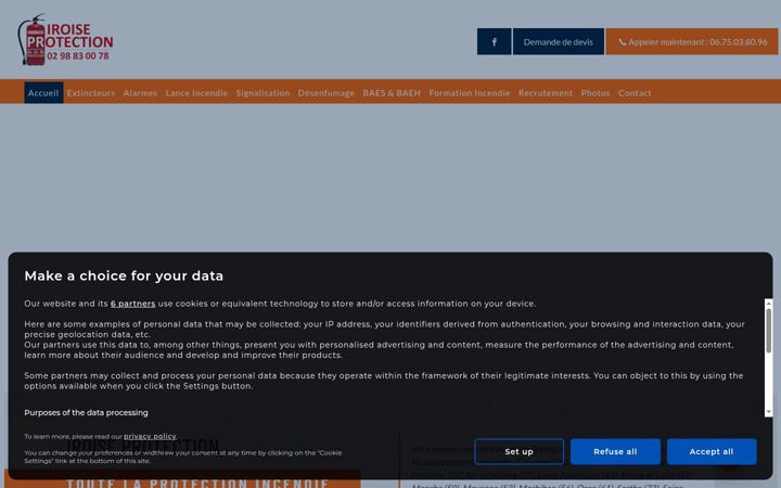 Screenshot of iroiseprotection.fr