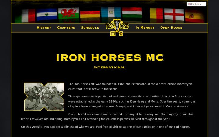 Screenshot of iron-horses-mc.org