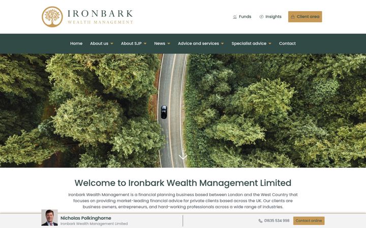 Screenshot of ironbarkwm.co.uk