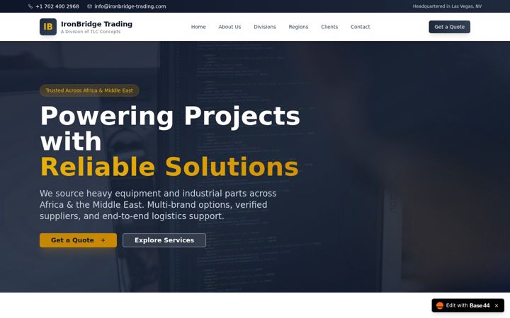 Screenshot of ironbridge-trading.com