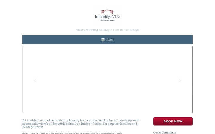 Screenshot of ironbridgeviewtownhouse.co.uk