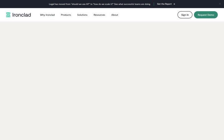 Screenshot stránky ironcladapp.com