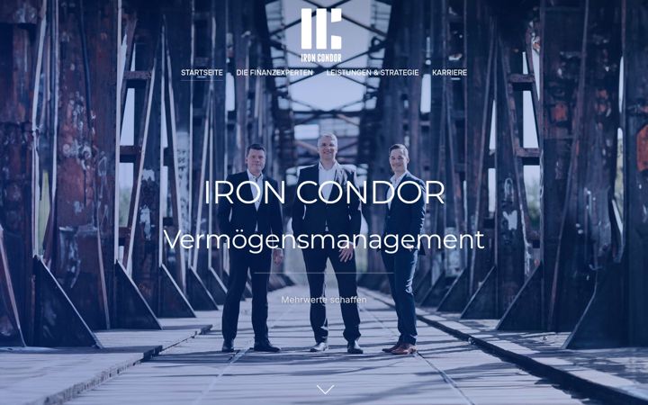 Screenshot of ironcondor.de