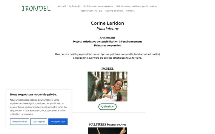 Screenshot of irondel-art.fr