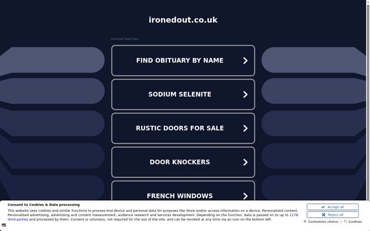 Screenshot of ironedout.co.uk