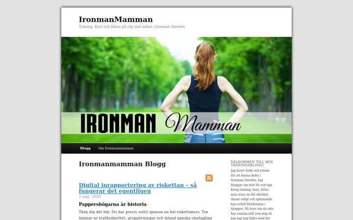 Screenshot of ironmanmamman.se