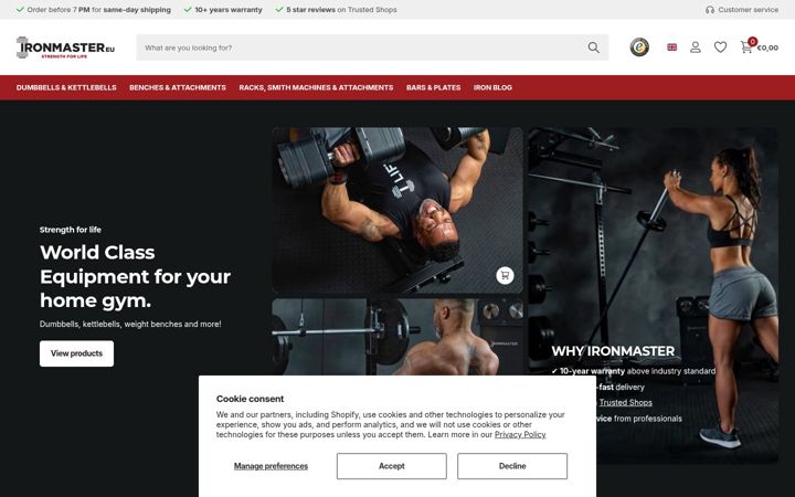 Screenshot of ironmaster-eu.com