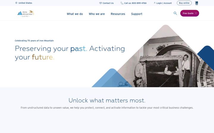 Capture d'écran de ironmountain.com