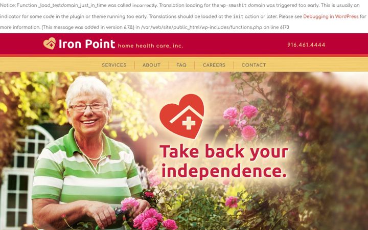 Screenshot of ironpointhealth.com