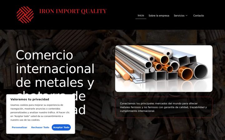 Screenshot of ironquality.info