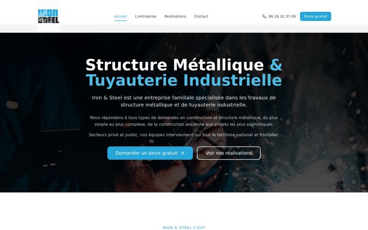 Screenshot of ironsteel.fr