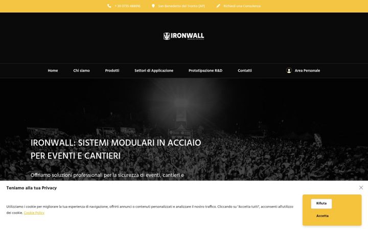Screenshot of ironwallsite.com