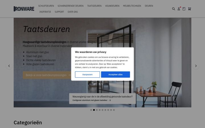 Snímek obrazovky ironware.nl