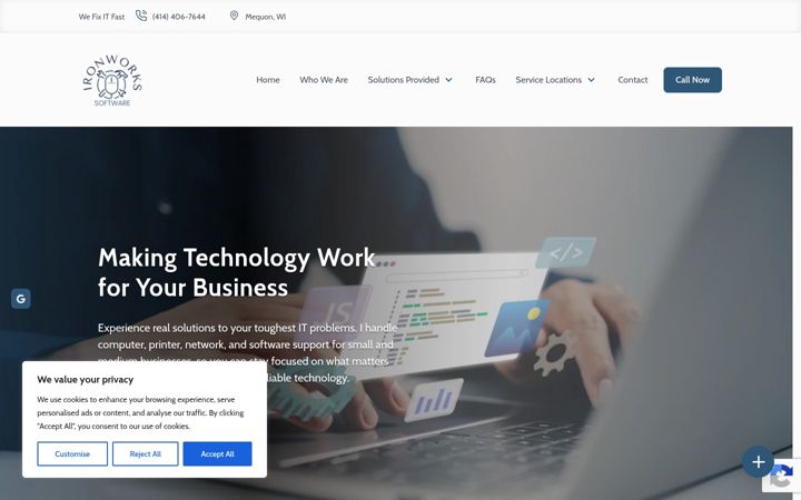 Screenshot of ironworks.us.com