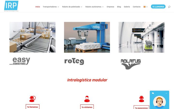Screenshot of irp-intralogistica.com