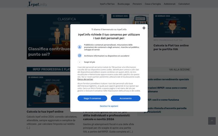 Screenshot of irpef.info