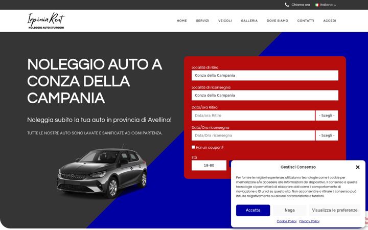 Screenshot of irpiniarent.it