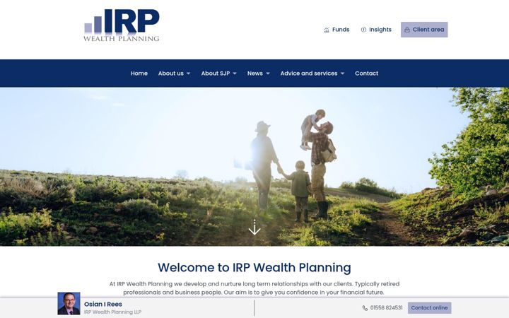 Screenshot of irpwp.co.uk
