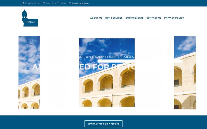Screenshot of irrecsltd.com