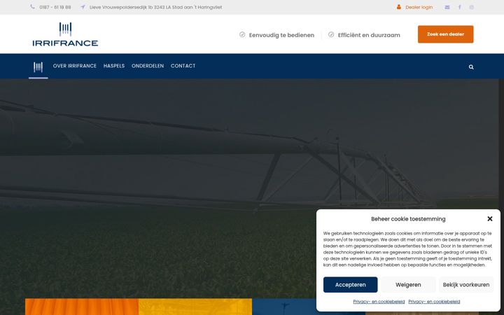 Screenshot of irrifrance.nl