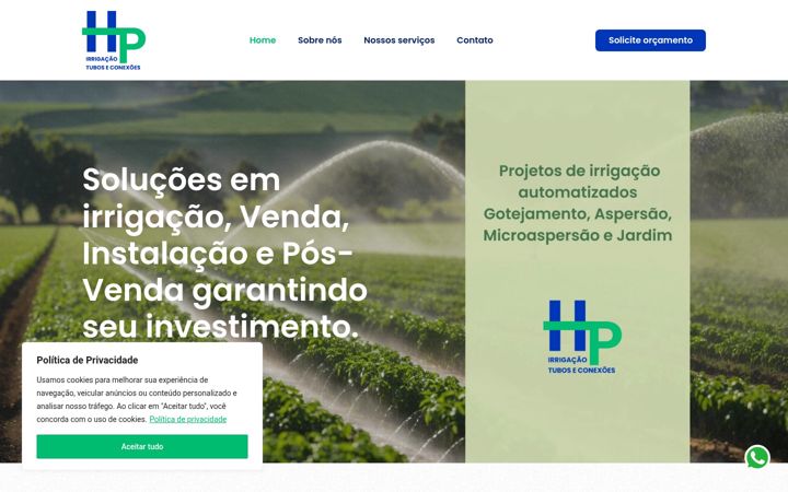 Screenshot of irrigacaohp.com.br