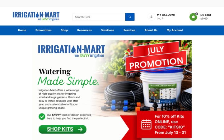 Screenshot of irrigation-mart.com