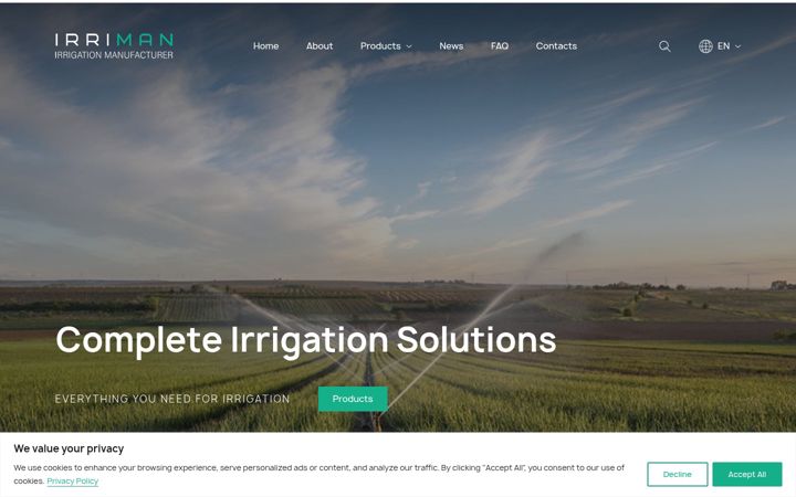 Screenshot of irriman.com