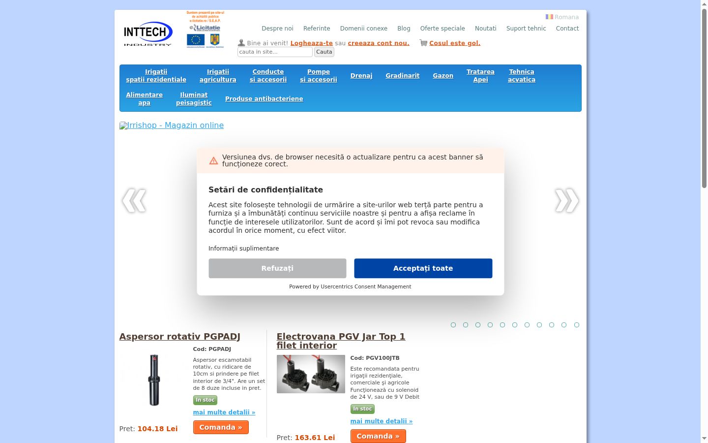 Sutikimo reklamjuostės, rodytos prieš bet kokią sąveiką, ekrano kopija
