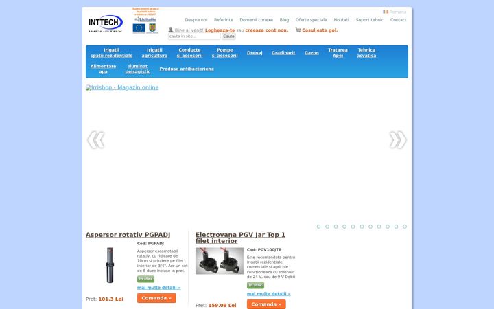 Screenshot of irrishop.ro