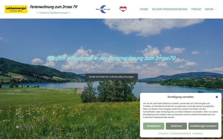 Screenshot of irrsee-ferienwohnung.at
