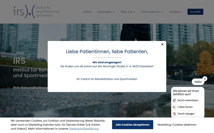 Screenshot of irs-duesseldorf.de