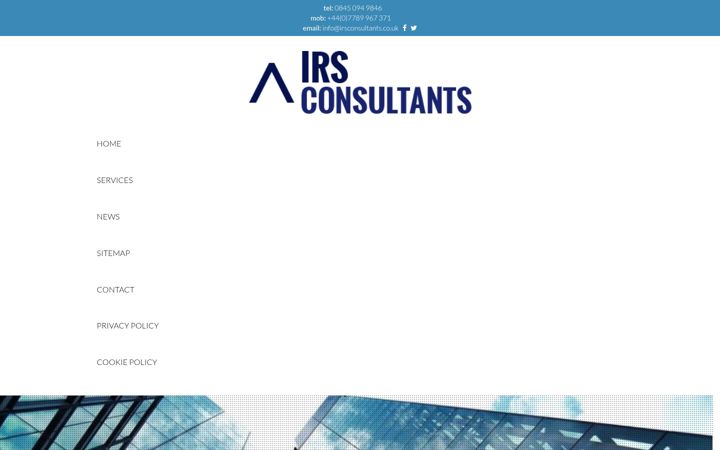 Skjámynd af irsconsultants.co.uk
