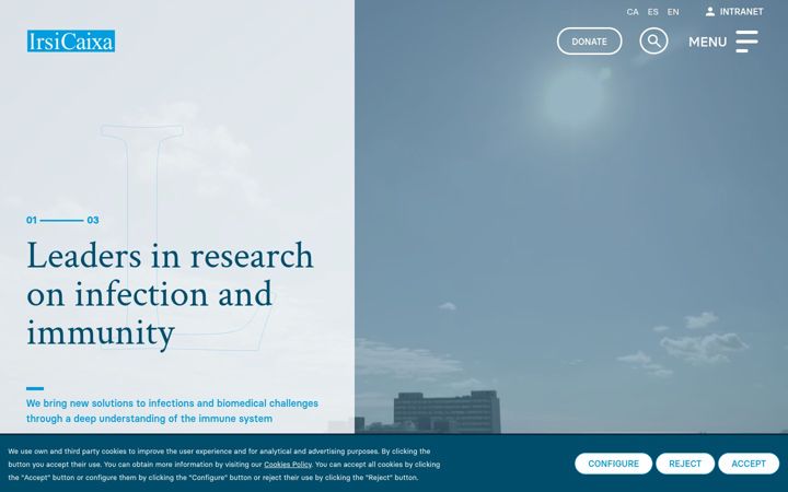 Screenshot of irsicaixa.es