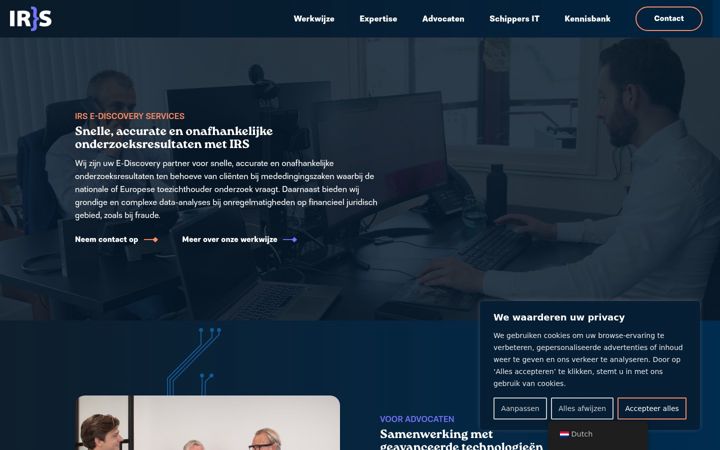Screenshot of irsnl.com