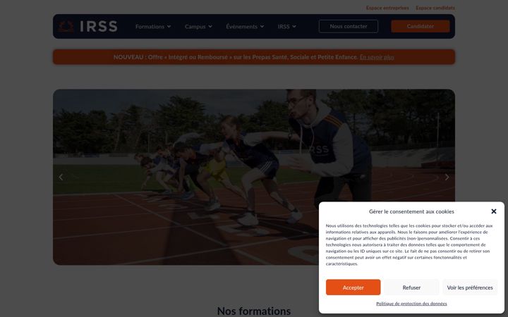 Screenshot of irss.fr