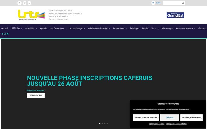 Screenshot of irtsca.fr
