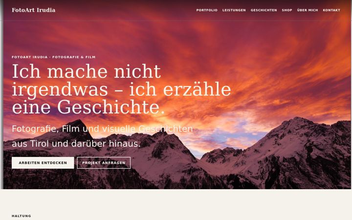 Screenshot of irudia.at