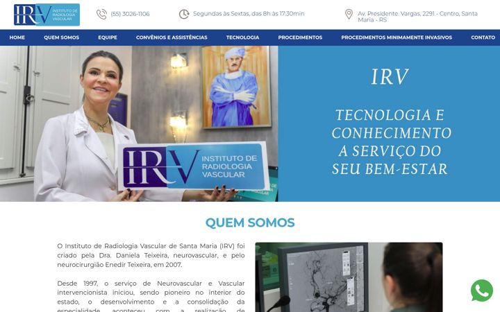 Screenshot of irvascular.com.br