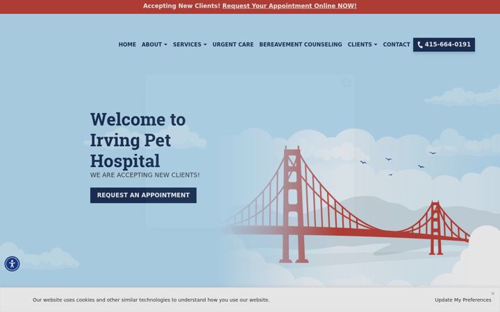 Screenshot of irvingpethospital.com
