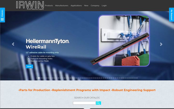 Screenshot of irwin-ind.com